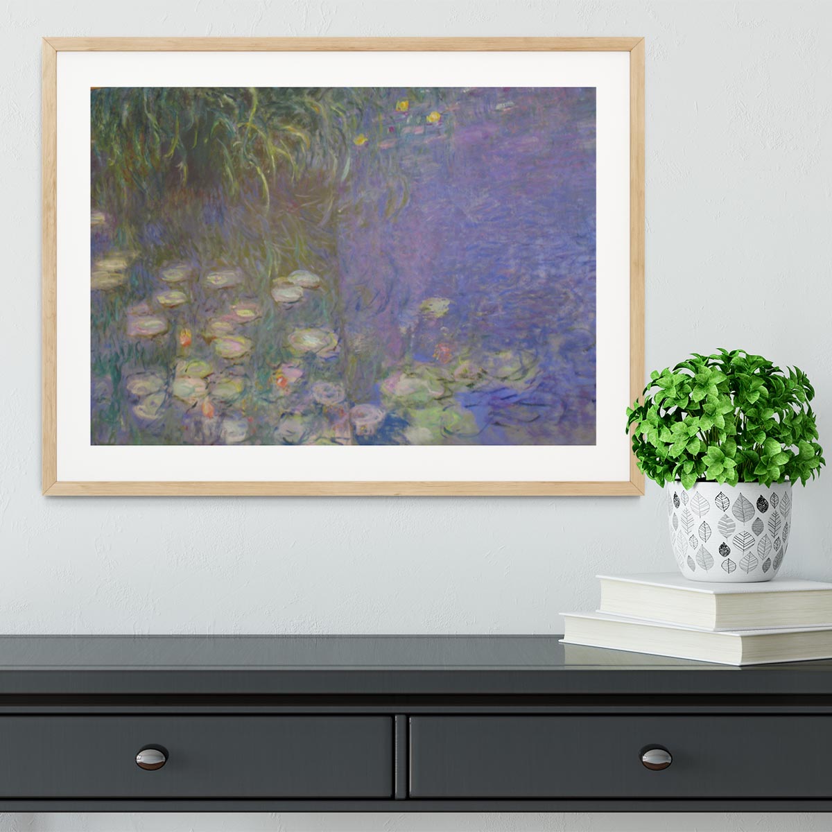 Water Lillies 13 by Monet Framed Print - Canvas Art Rocks - 3