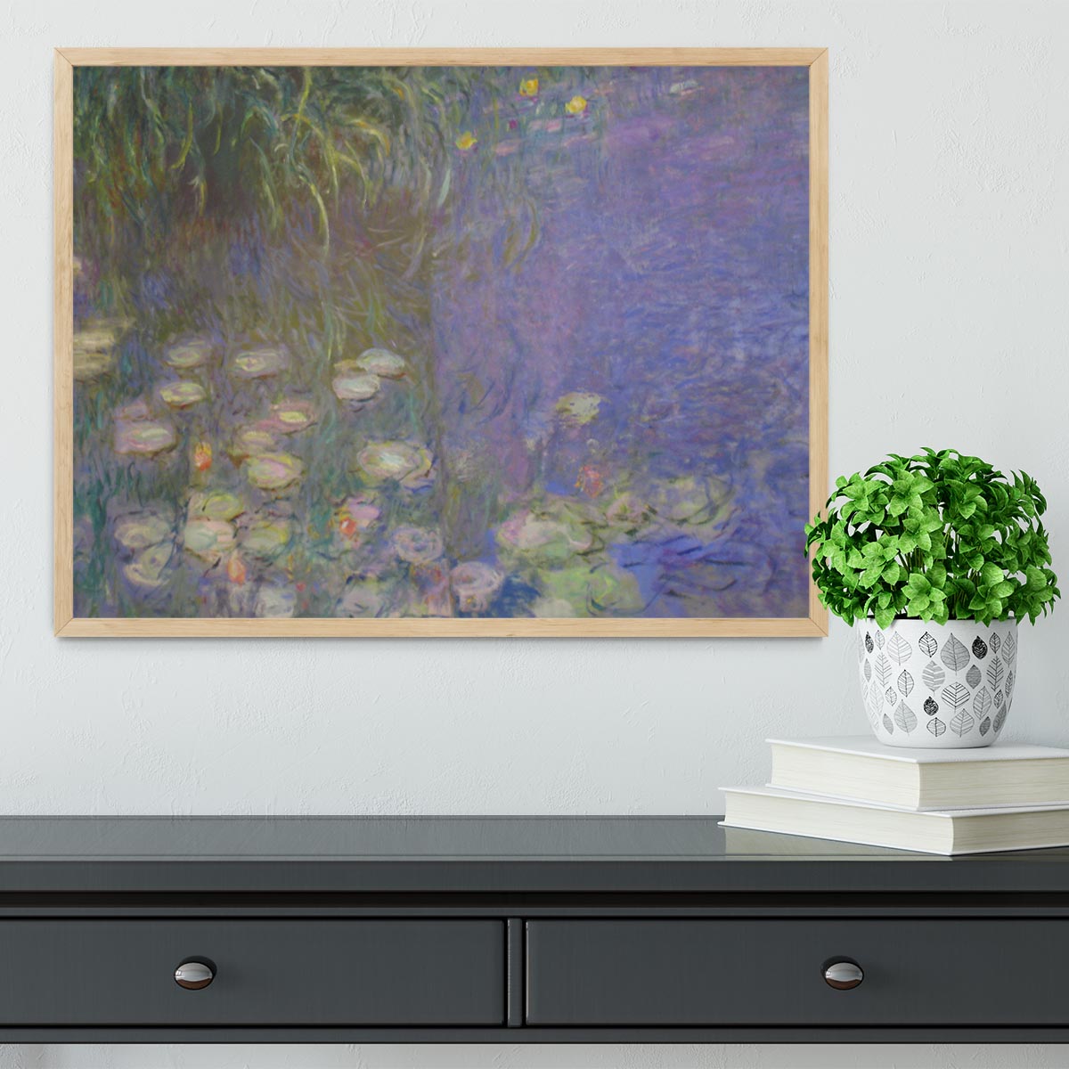 Water Lillies 13 by Monet Framed Print - Canvas Art Rocks - 4