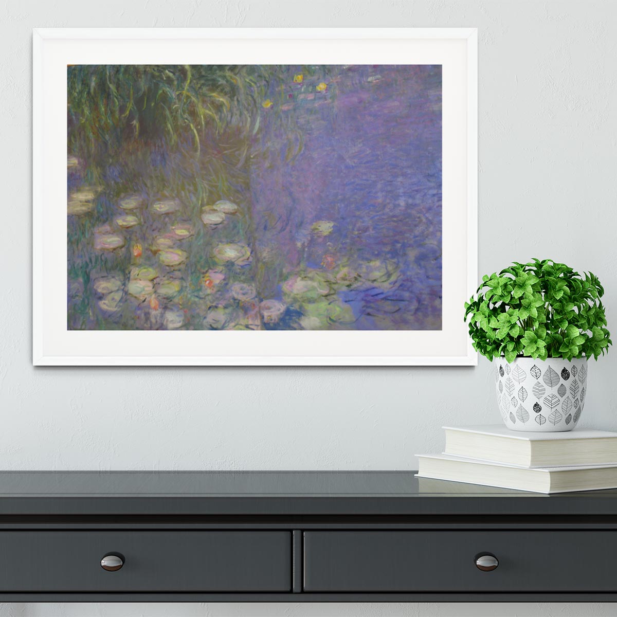 Water Lillies 13 by Monet Framed Print - Canvas Art Rocks - 5