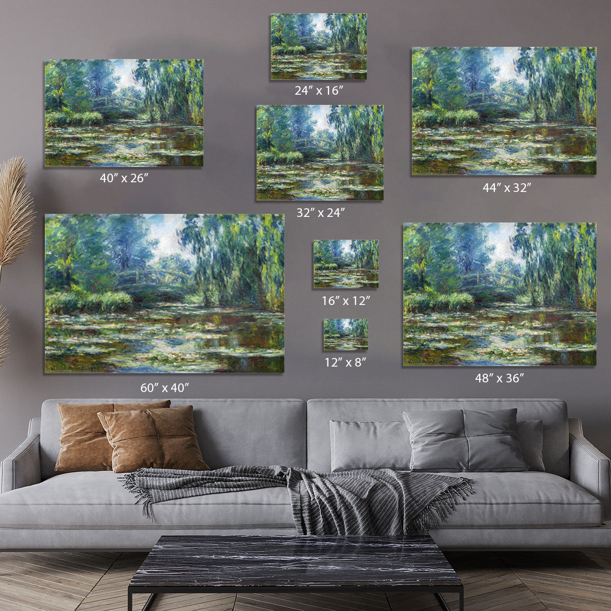 Water Lillies in Monets Garden by Monet Canvas Print or Poster - Canvas Art Rocks - 7