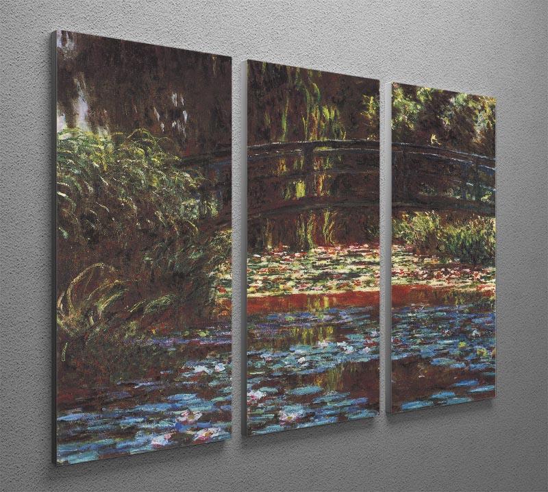 Water Lily Pond 1 by Monet Split Panel Canvas Print - Canvas Art Rocks - 4
