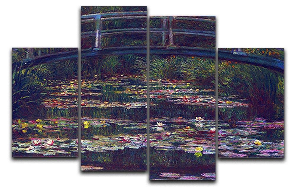 Water Lily Pond 5 by Monet 4 Split Panel Canvas  - Canvas Art Rocks - 1