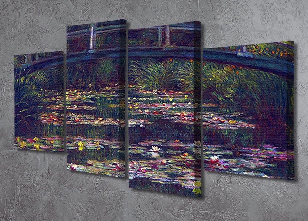 Water Lily Pond 5 by Monet 4 Split Panel Canvas - Canvas Art Rocks - 2