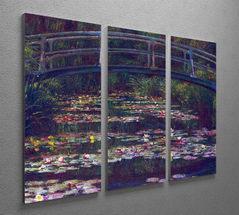 Water Lily Pond 5 by Monet Split Panel Canvas Print - Canvas Art Rocks - 4