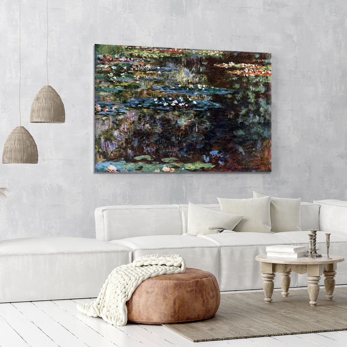 Water garden at Giverny by Monet Canvas Print or Poster - Canvas Art Rocks - 6