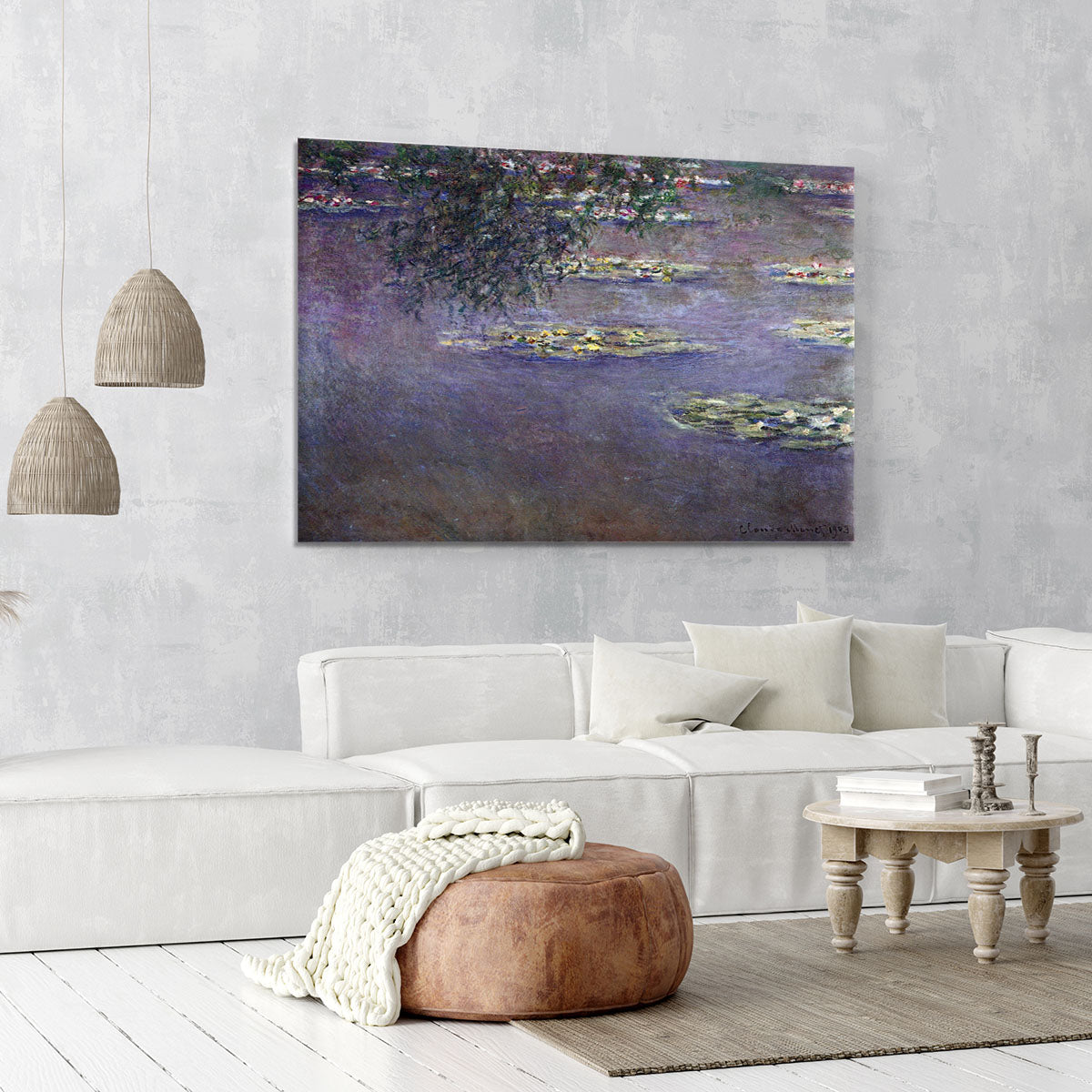 Water lilies water landscape 1 by Monet Canvas Print or Poster - Canvas Art Rocks - 6