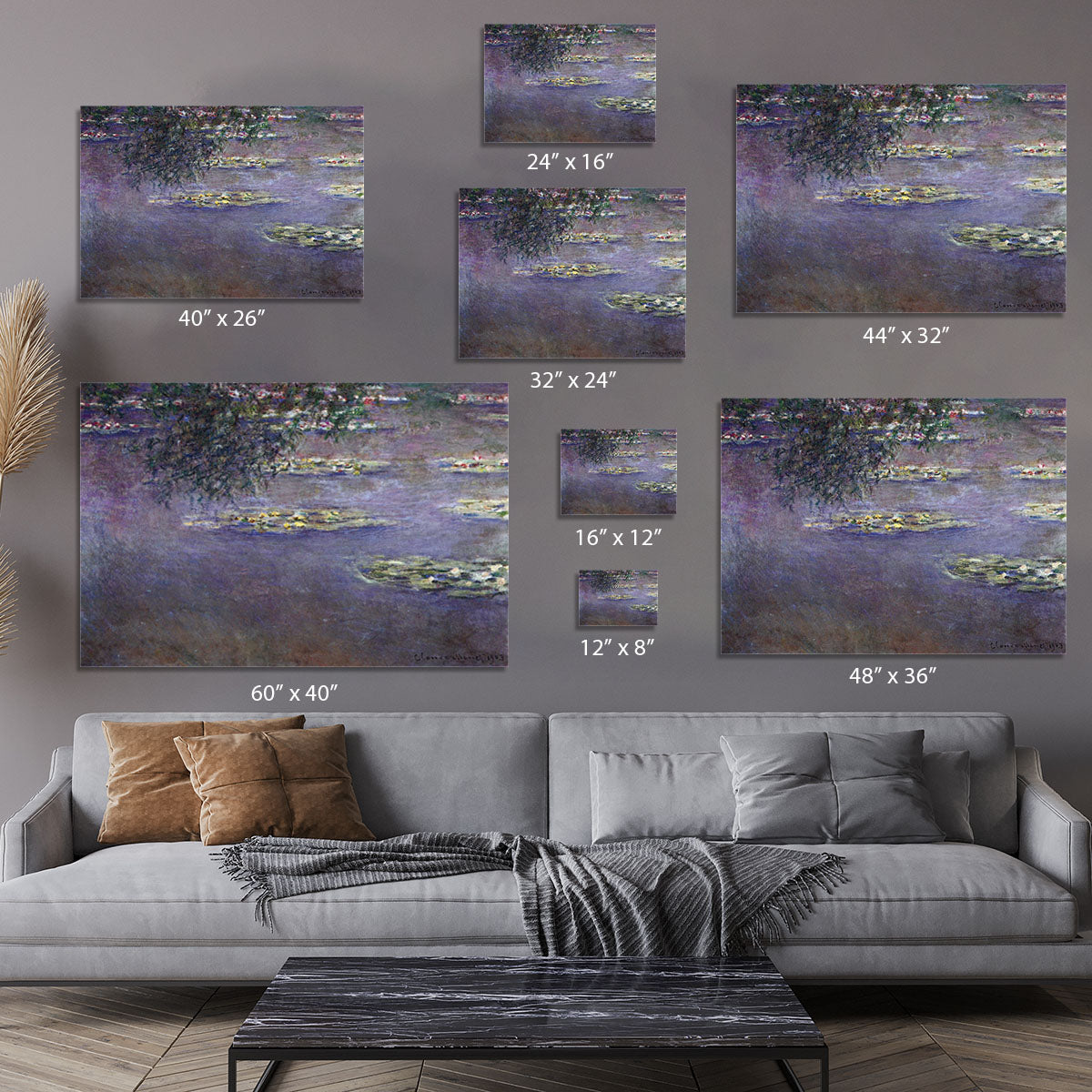 Water lilies water landscape 1 by Monet Canvas Print or Poster - Canvas Art Rocks - 7
