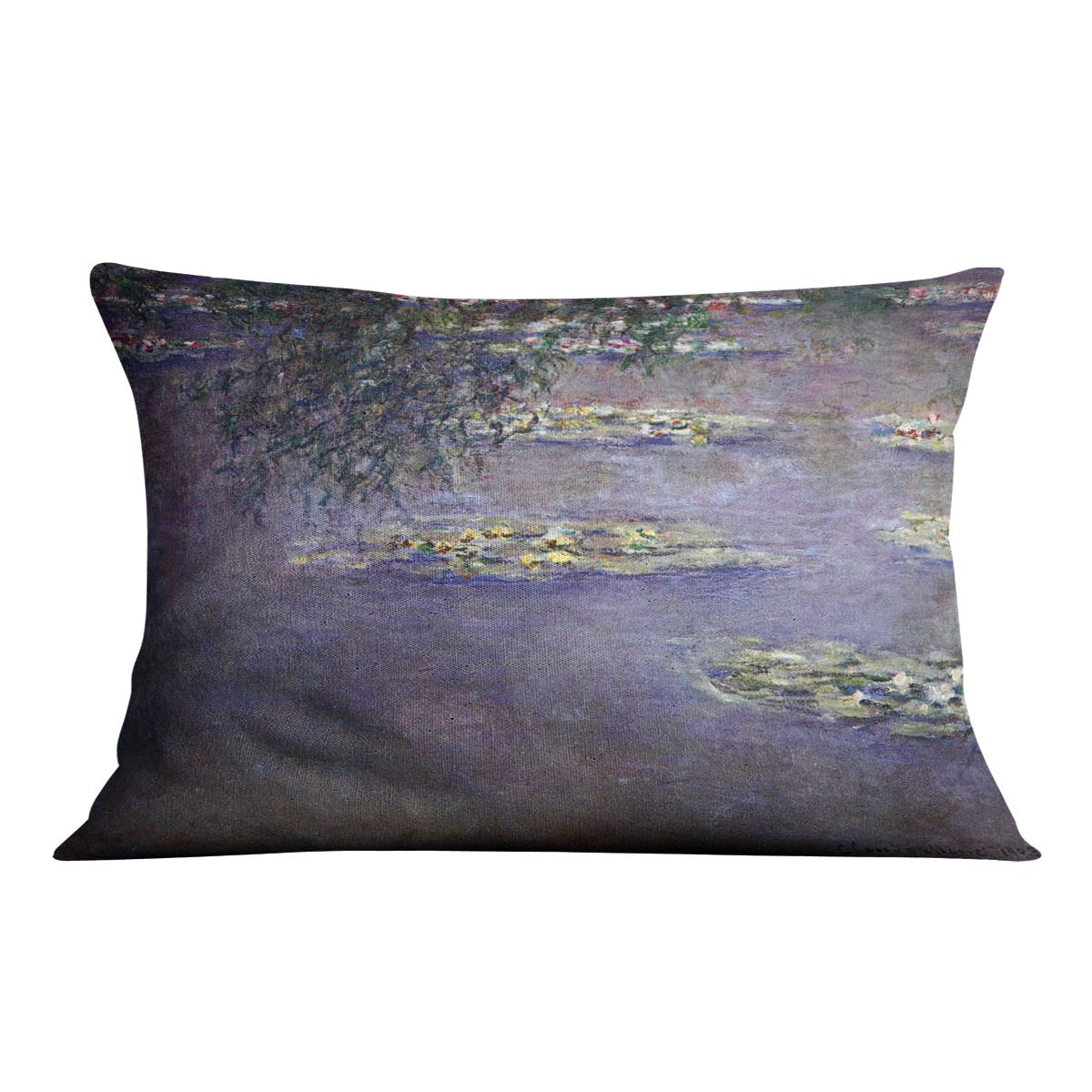 Water lilies water landscape 1 by Monet Cushion