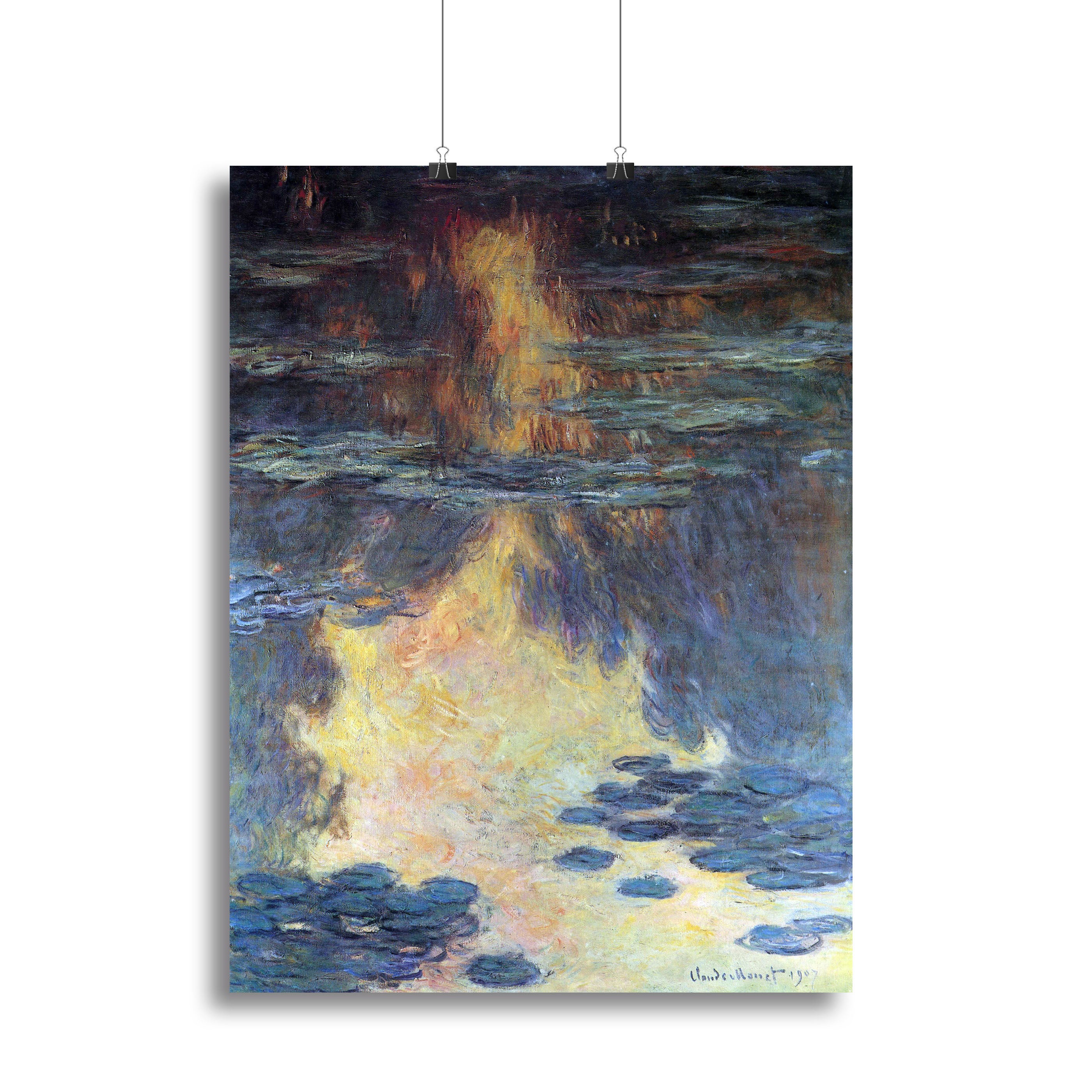 Water lilies water landscape 2 by Monet Canvas Print or Poster - Canvas Art Rocks - 2