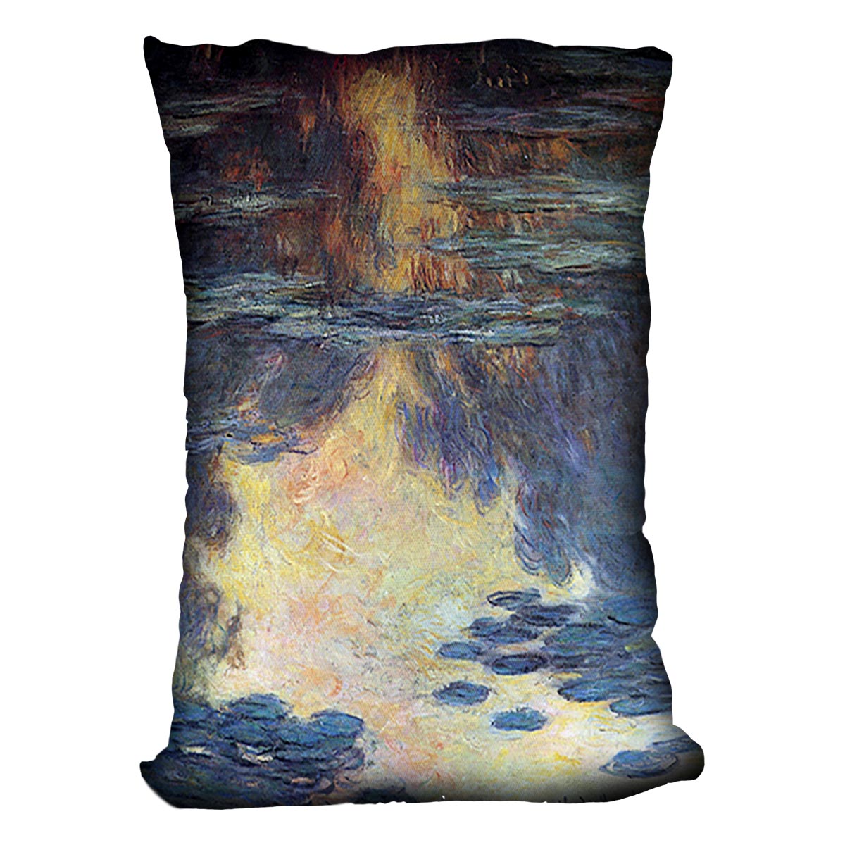 Water lilies water landscape 2 by Monet Cushion