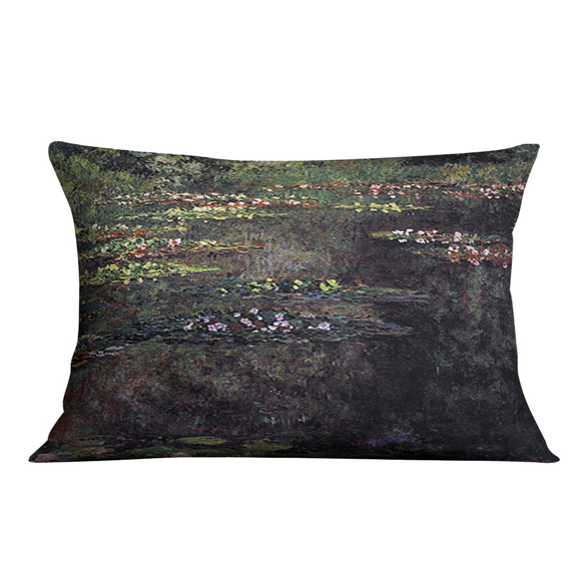 Water lilies water landscape 5 by Monet Cushion