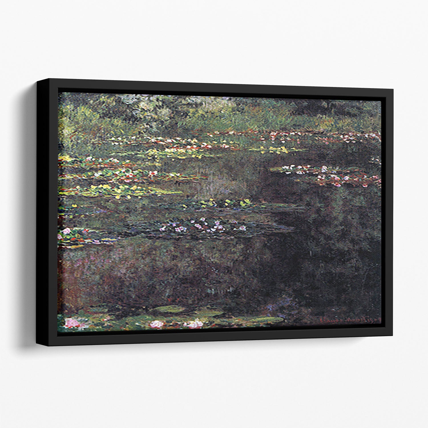 Water lilies water landscape 5 by Monet Floating Framed Canvas
