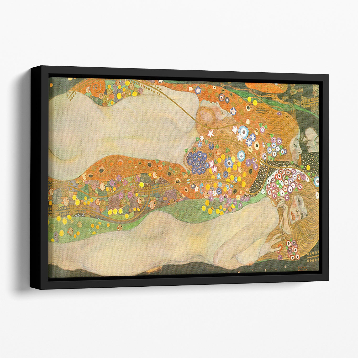 Water snakes friends II by Klimt Floating Framed Canvas