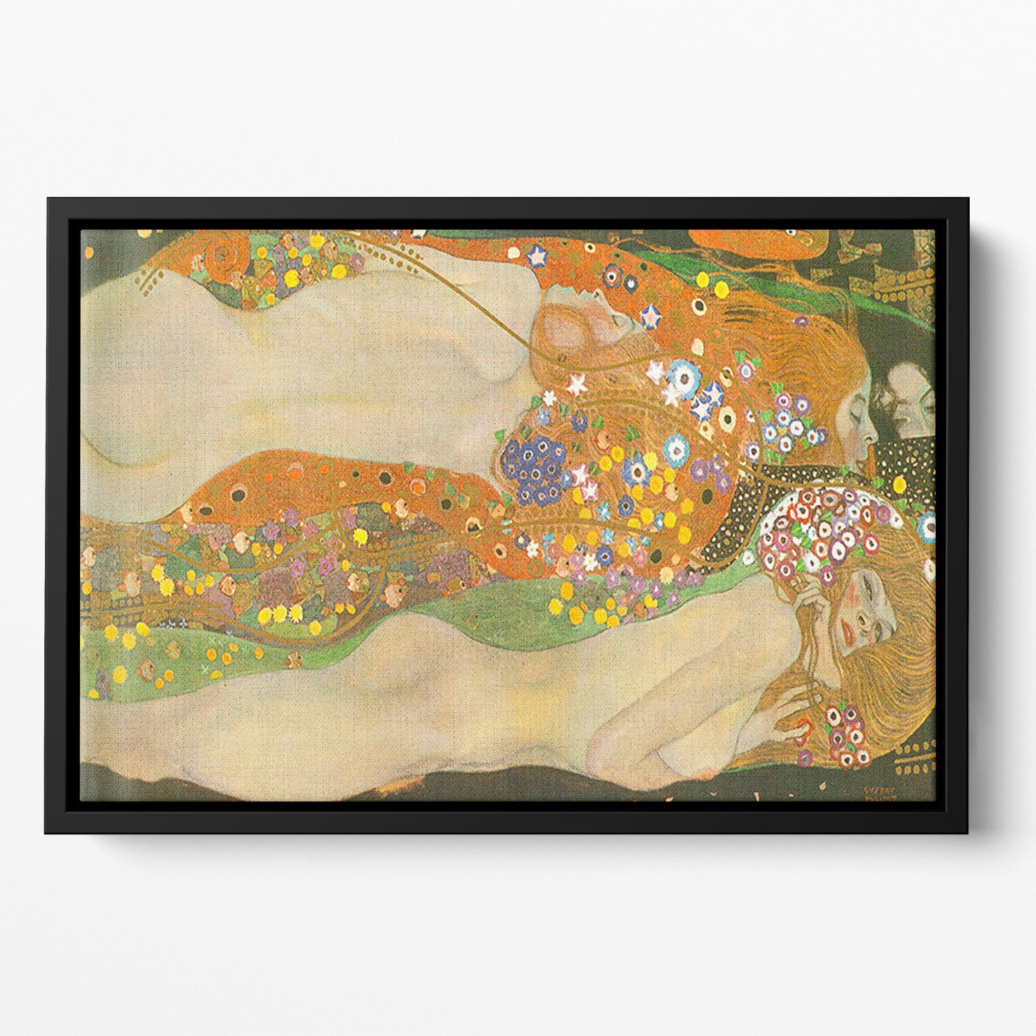Water snakes friends II by Klimt Floating Framed Canvas