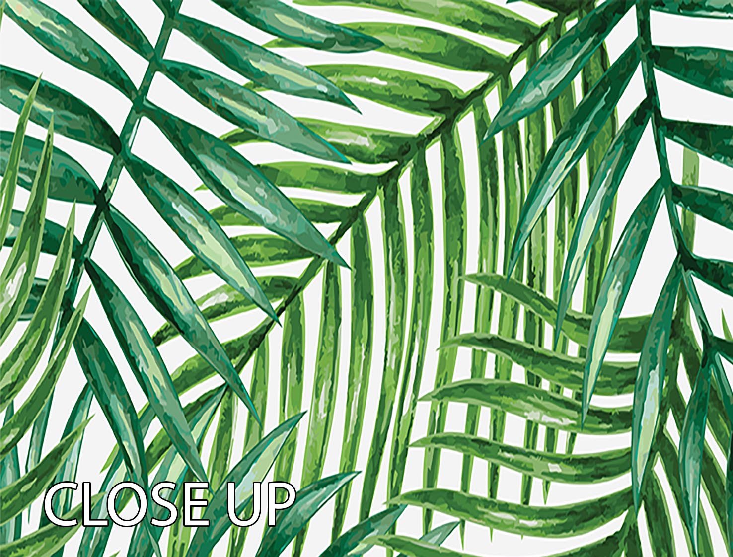 Watercolor tropical palm leaves 3 Split Panel Canvas Print - Canvas Art Rocks - 3