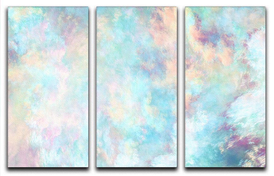 Watercolour Clouds 3 Split Panel Canvas Print - Canvas Art Rocks - 1