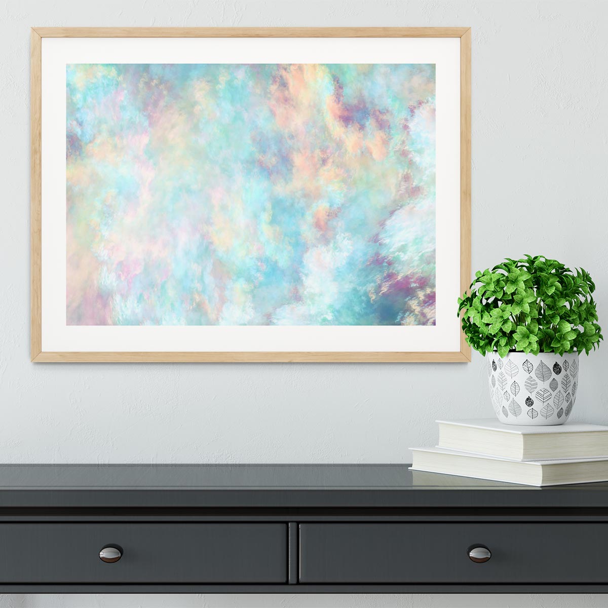 Watercolour Clouds Framed Print - Canvas Art Rocks - 3