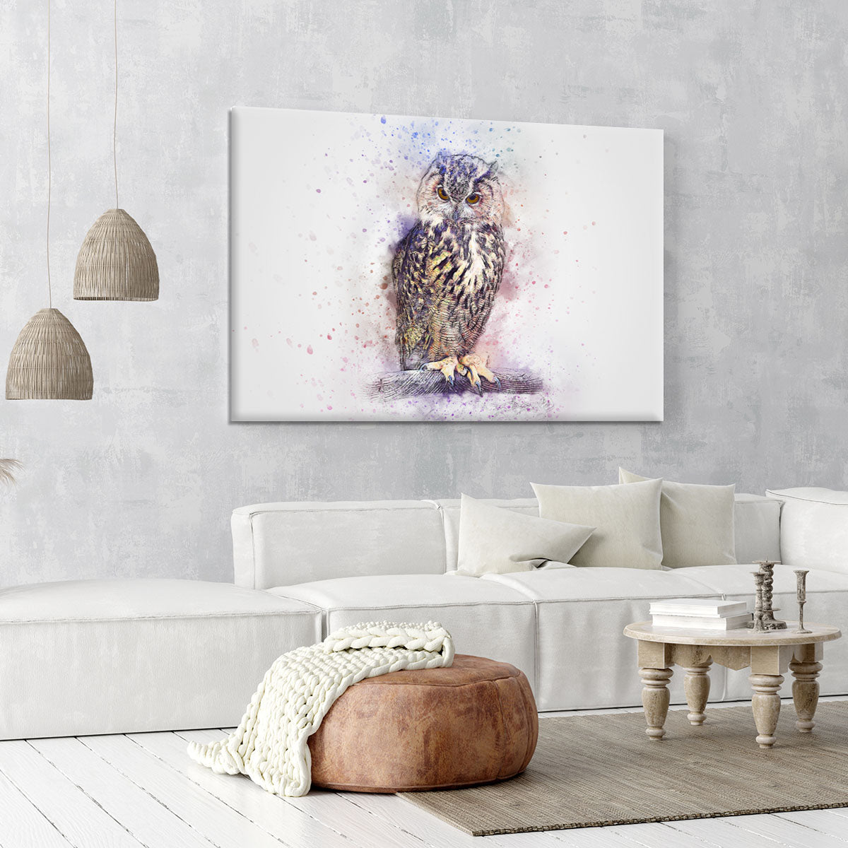 Watercolour Owl Canvas Print or Poster - Canvas Art Rocks - 6