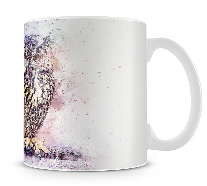 Watercolour Owl Mug - Canvas Art Rocks - 1