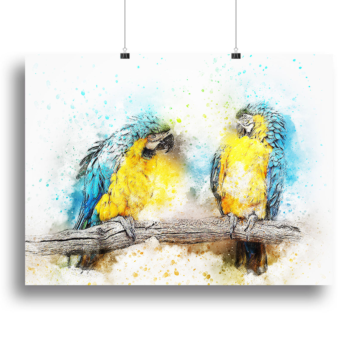 Watercolour Parrots Canvas Print or Poster - Canvas Art Rocks - 2