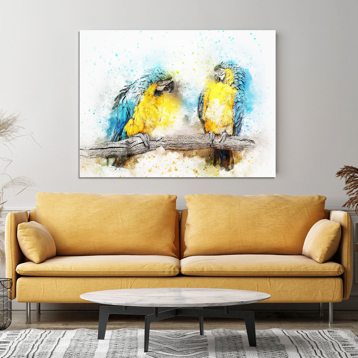 Watercolour Parrots Canvas Print or Poster - Canvas Art Rocks - 4