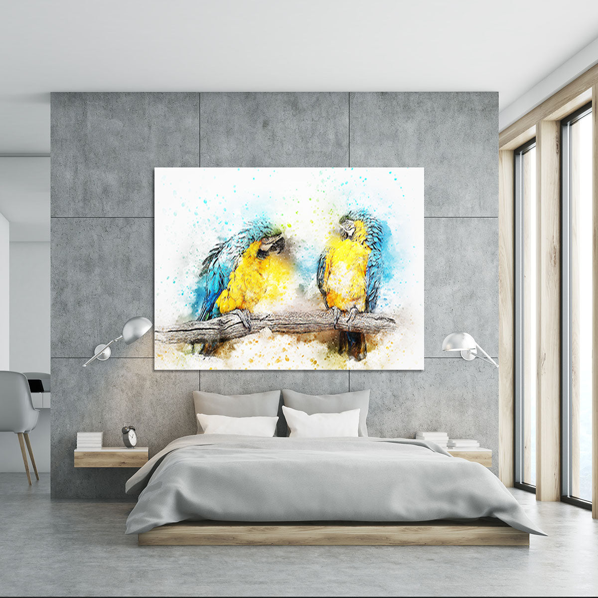 Watercolour Parrots Canvas Print or Poster - Canvas Art Rocks - 5