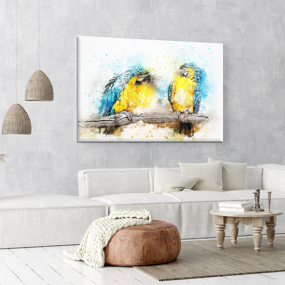 Watercolour Parrots Canvas Print or Poster - Canvas Art Rocks - 6
