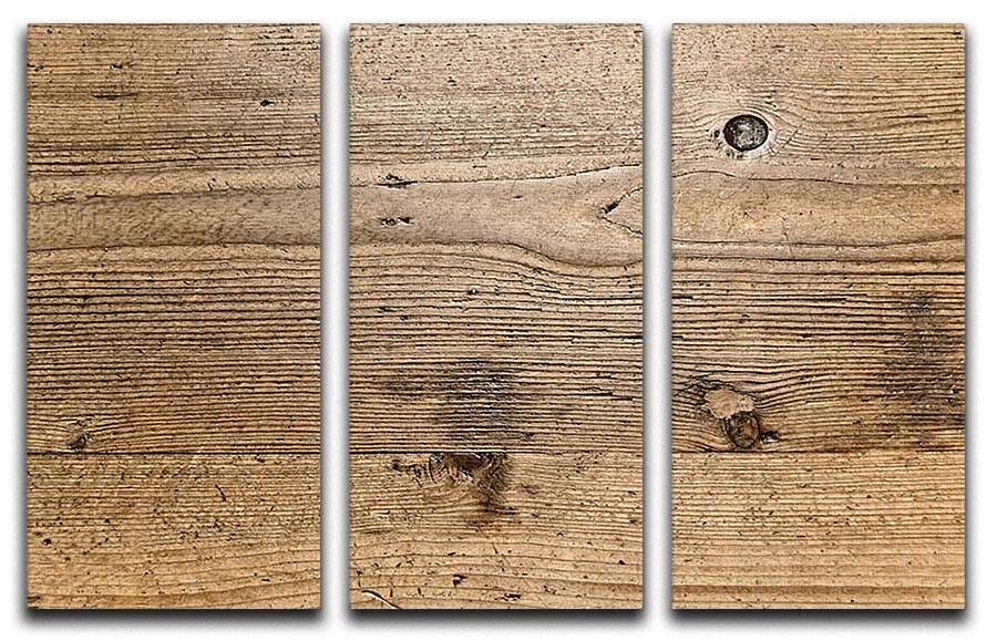 Weathered wood 3 Split Panel Canvas Print - Canvas Art Rocks - 1