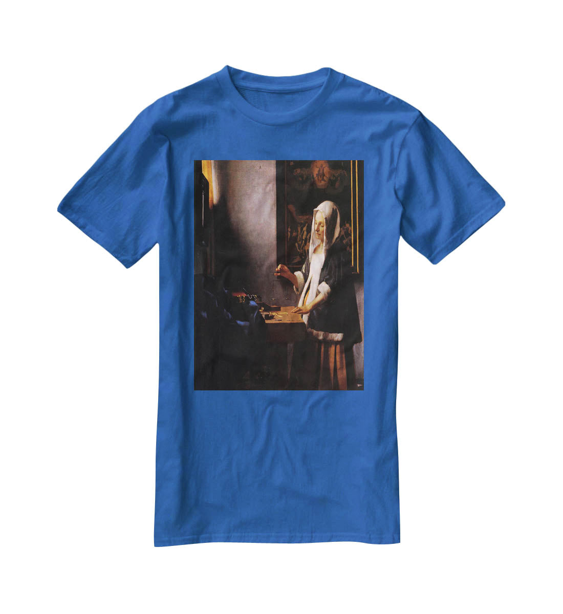 Weights by Vermeer T-Shirt - Canvas Art Rocks - 2