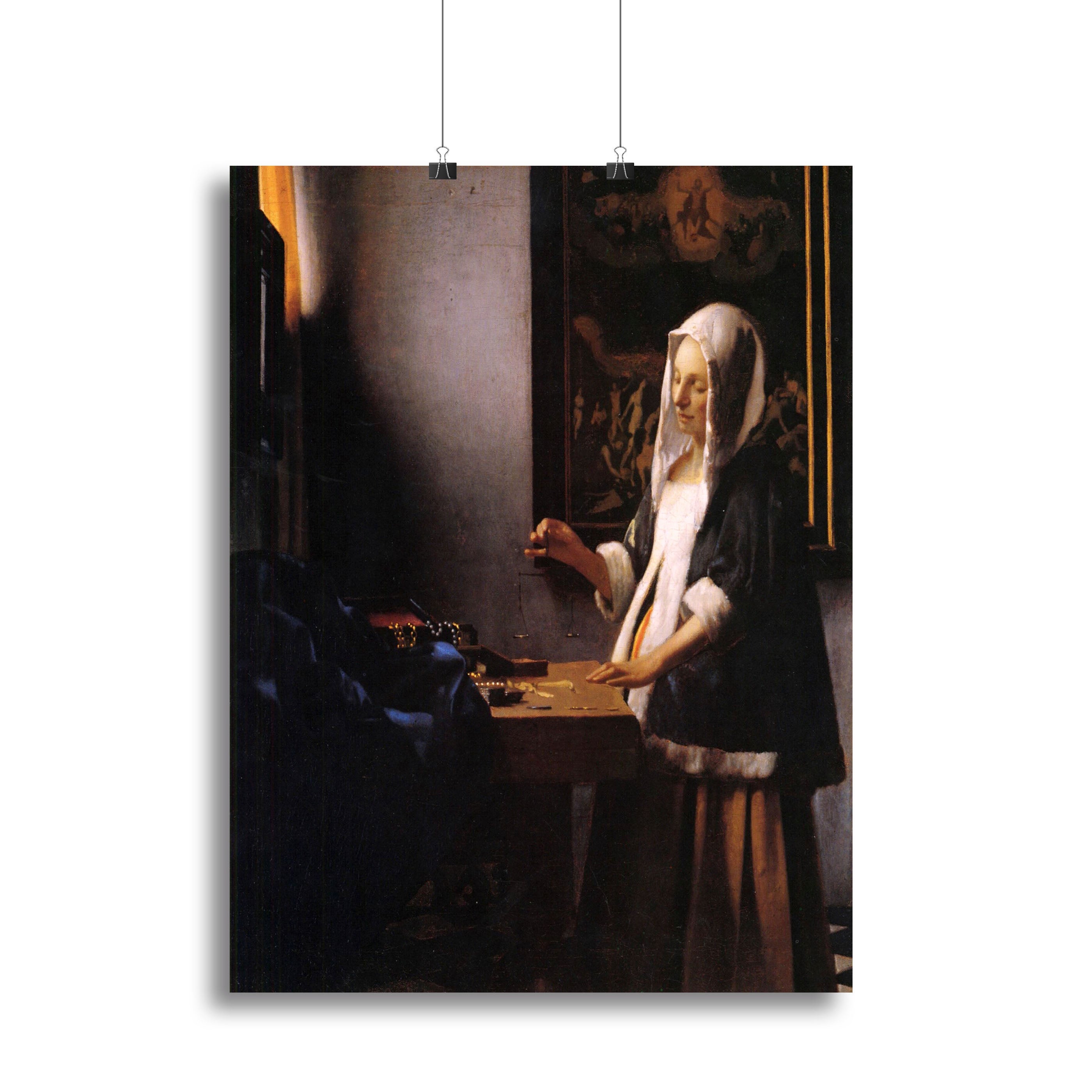 Weights by Vermeer Canvas Print or Poster - Canvas Art Rocks - 2