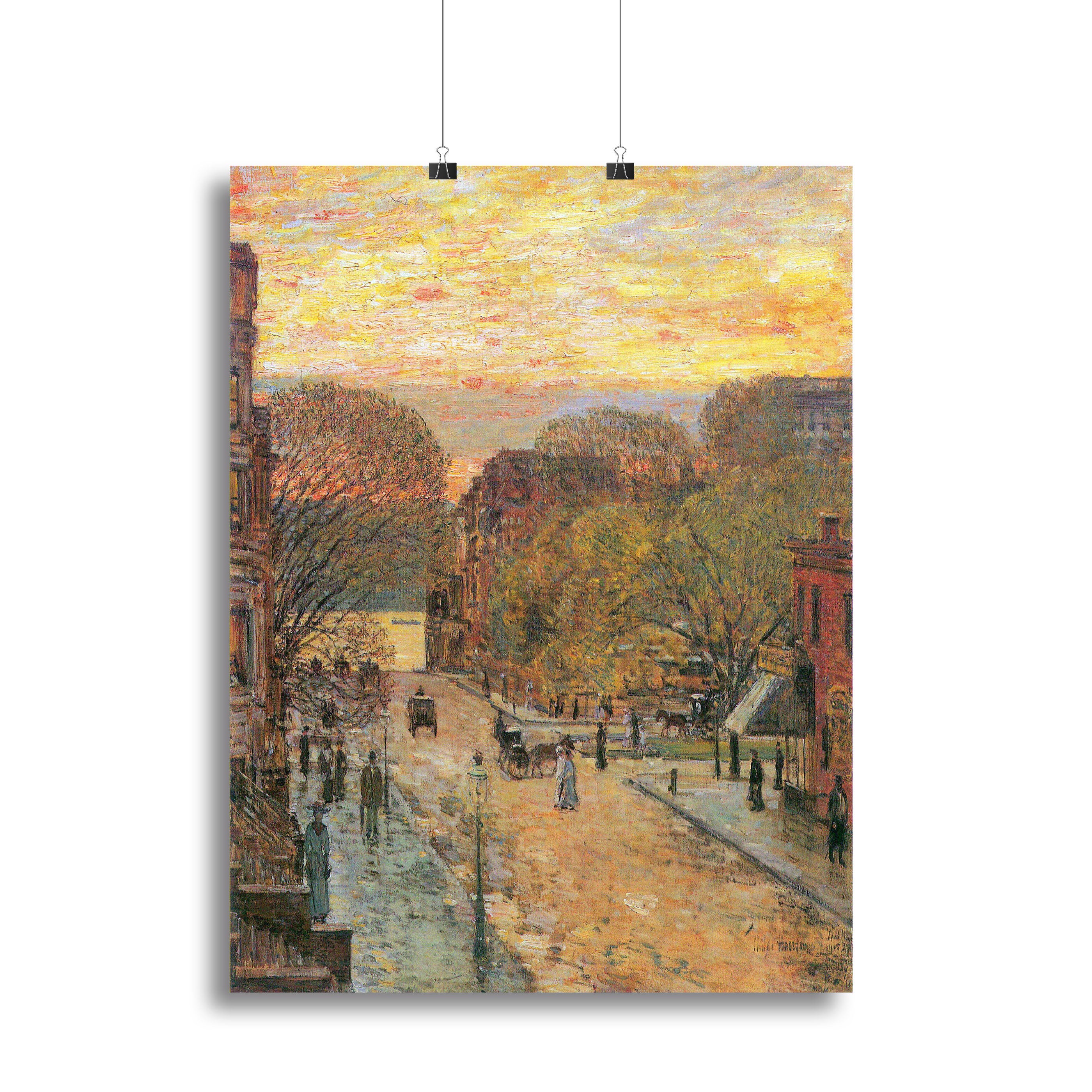 West 78th Street in Spring by Hassam Canvas Print or Poster - Canvas Art Rocks - 2