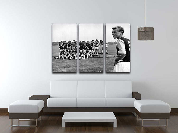 West Ham United Team Photo 1965-66 Season 3 Split Panel Canvas Print - Canvas Art Rocks - 3