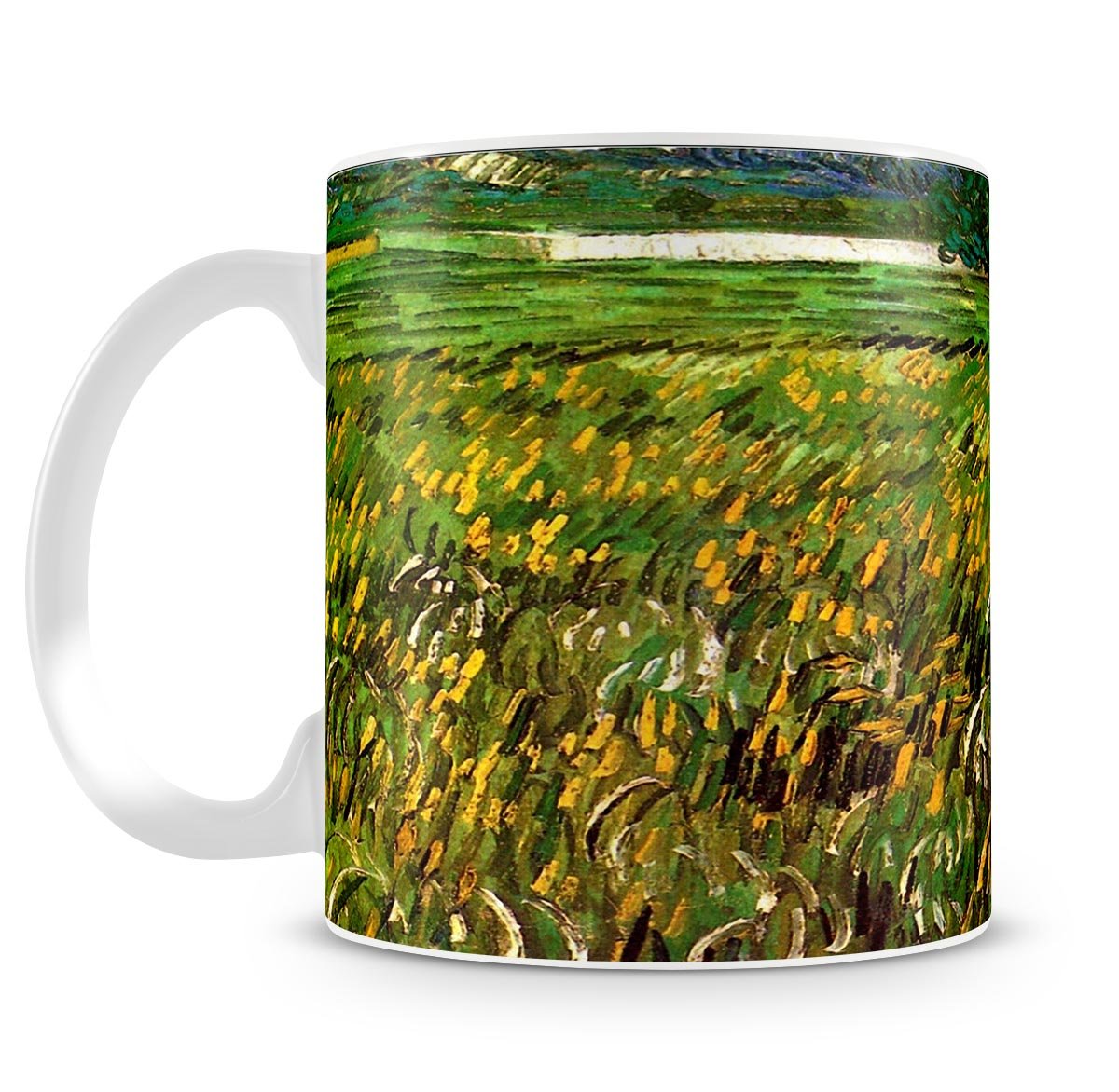 Wheat Field at Auvers with White House by Van Gogh Mug - Canvas Art Rocks - 4