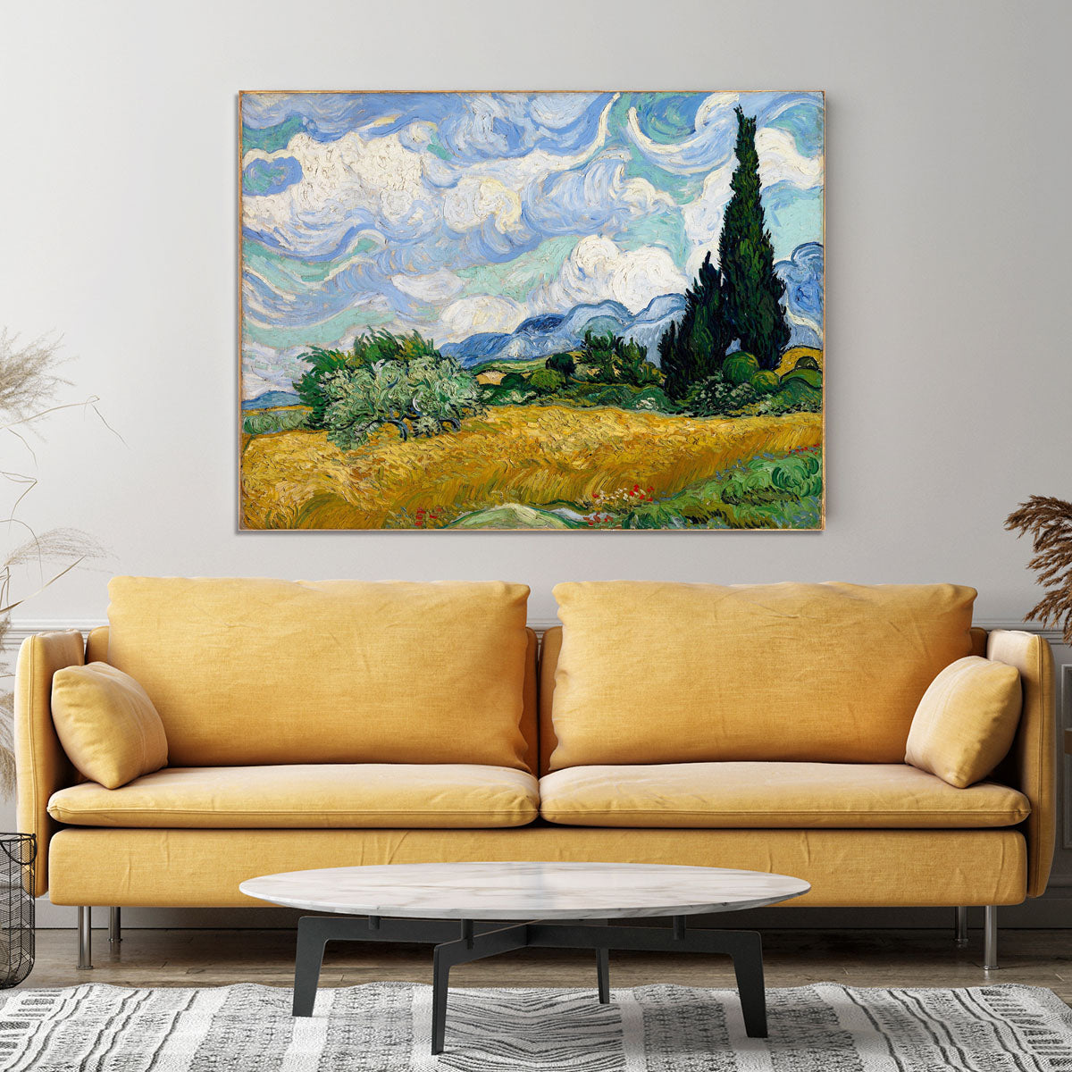 Wheat Field with Cypresses Canvas Print or Poster - Canvas Art Rocks - 4