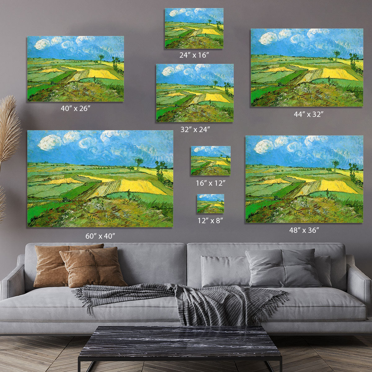 Wheat Fields at Auvers Under Clouded Sky by Van Gogh Canvas Print or Poster - Canvas Art Rocks - 7