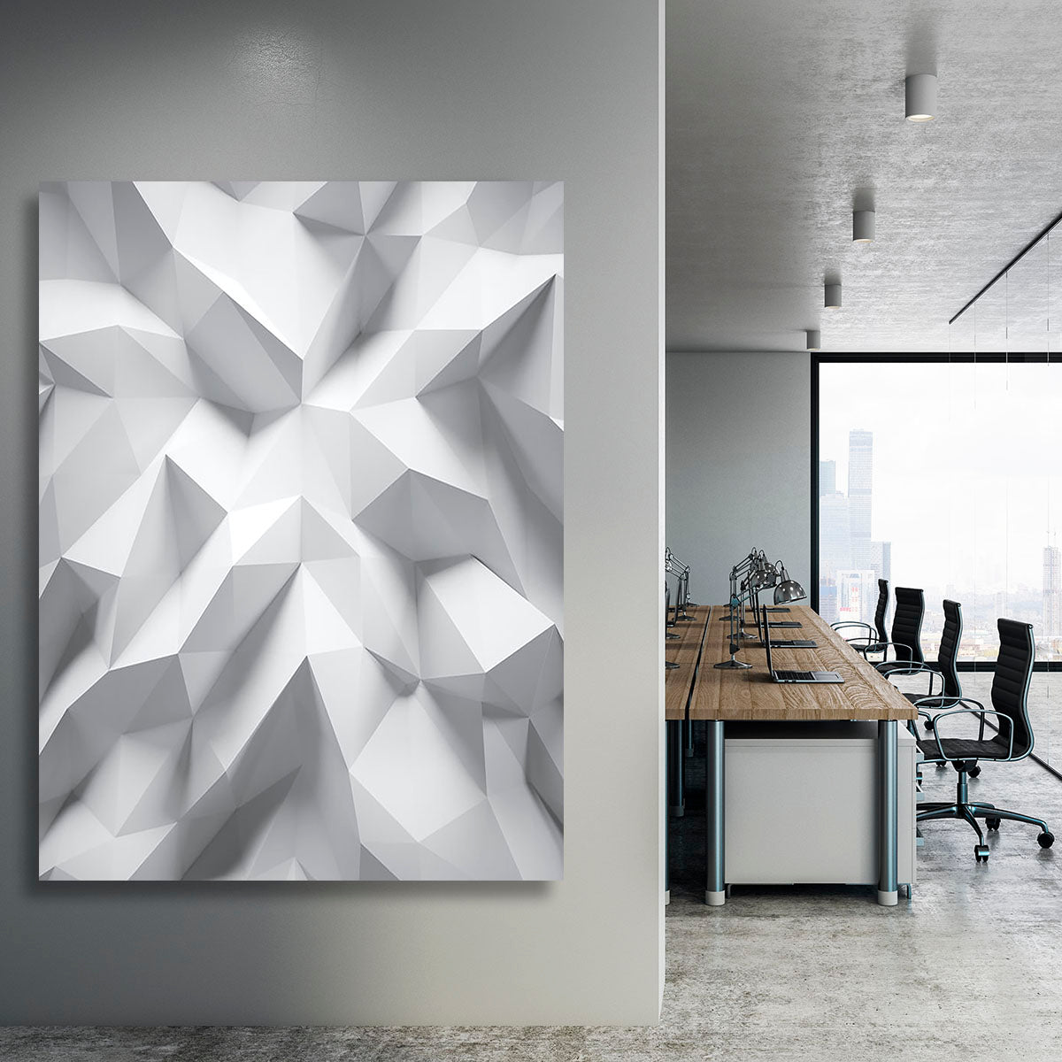 White 3D Background Canvas Print or Poster - Canvas Art Rocks - 3