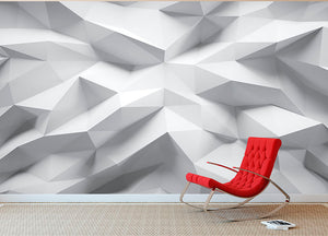 White 3D Background Wall Mural Wallpaper - Canvas Art Rocks - 2