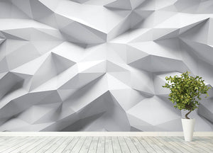 White 3D Background Wall Mural Wallpaper - Canvas Art Rocks - 4