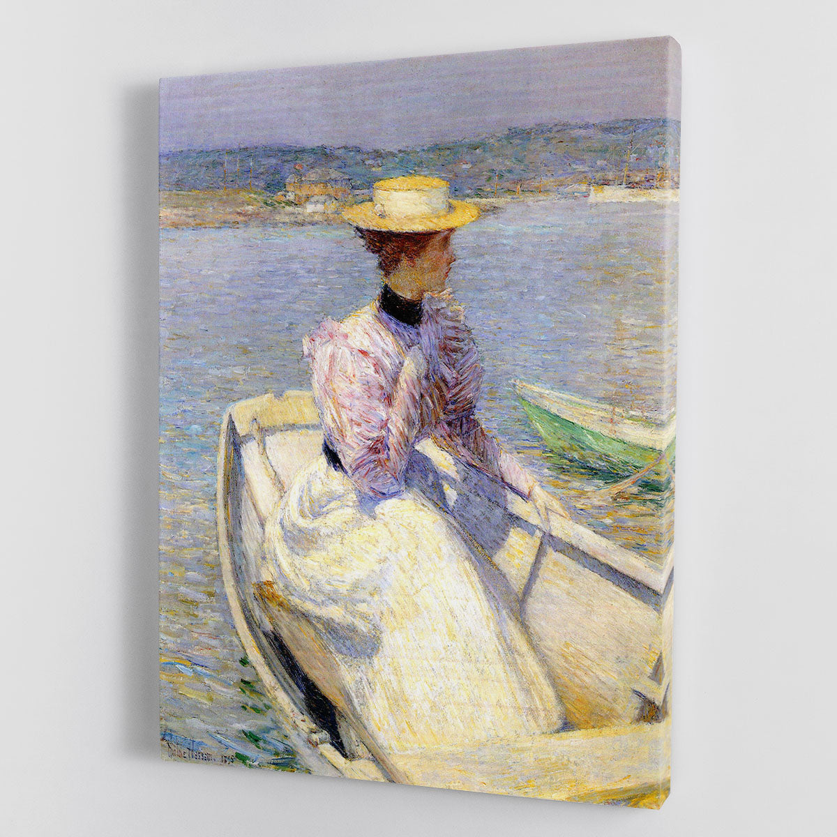 White Dory Gloucester by Hassam Canvas Print or Poster - Canvas Art Rocks - 1