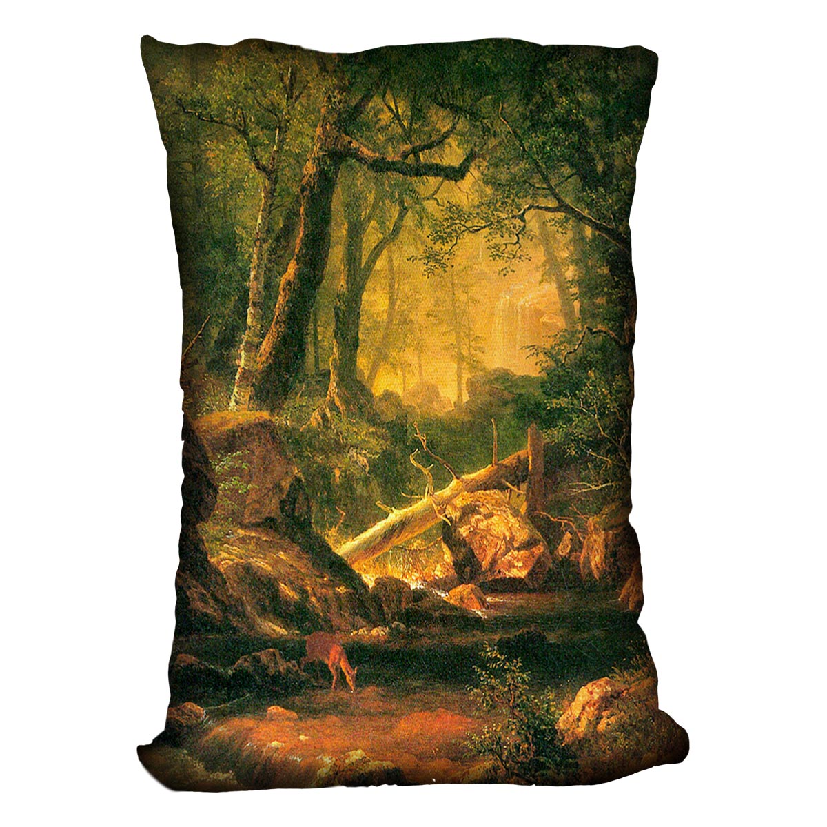 White Mountains New Hampshire 2 by Bierstadt Cushion - Canvas Art Rocks - 4