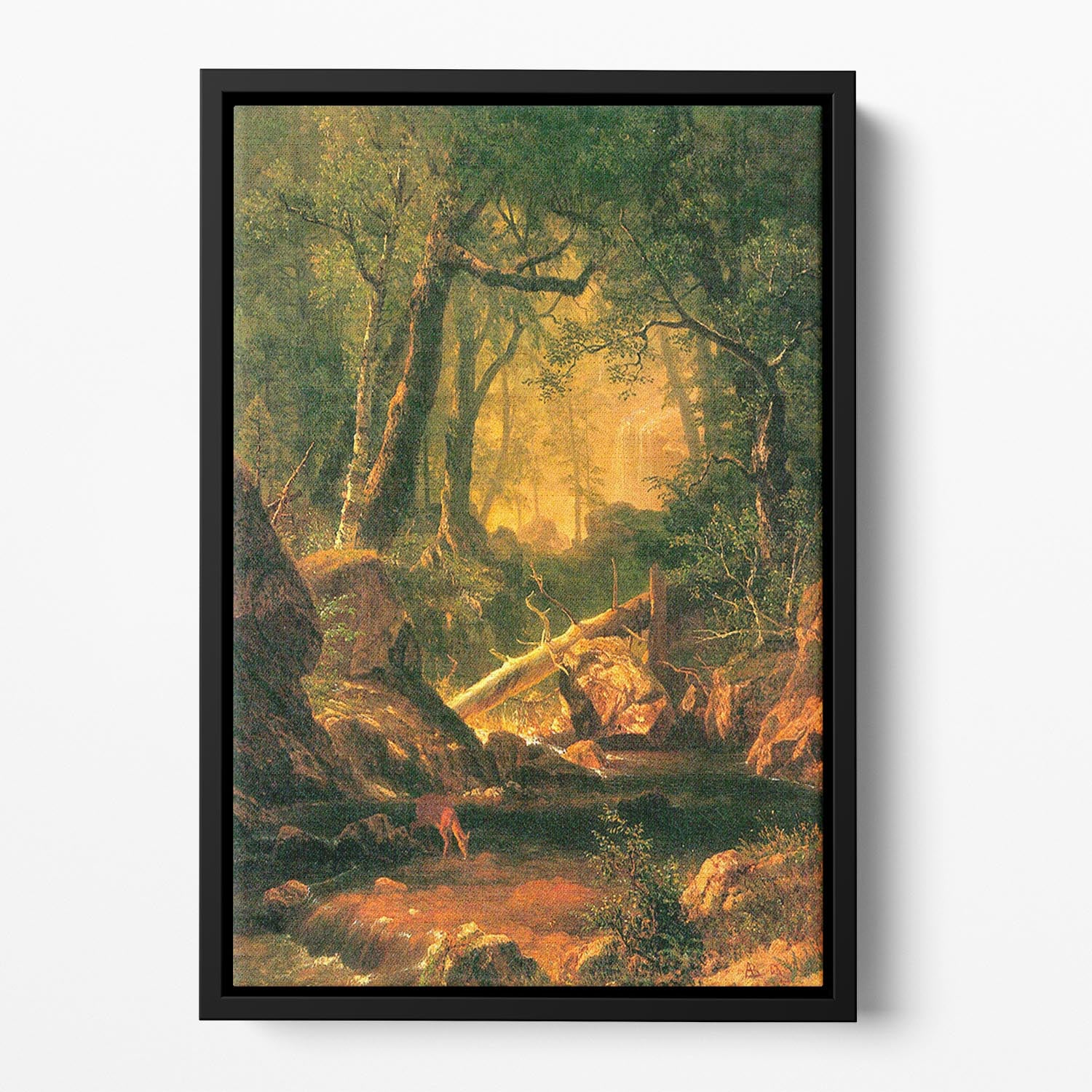 White Mountains New Hampshire 2 by Bierstadt Floating Framed Canvas - Canvas Art Rocks - 2