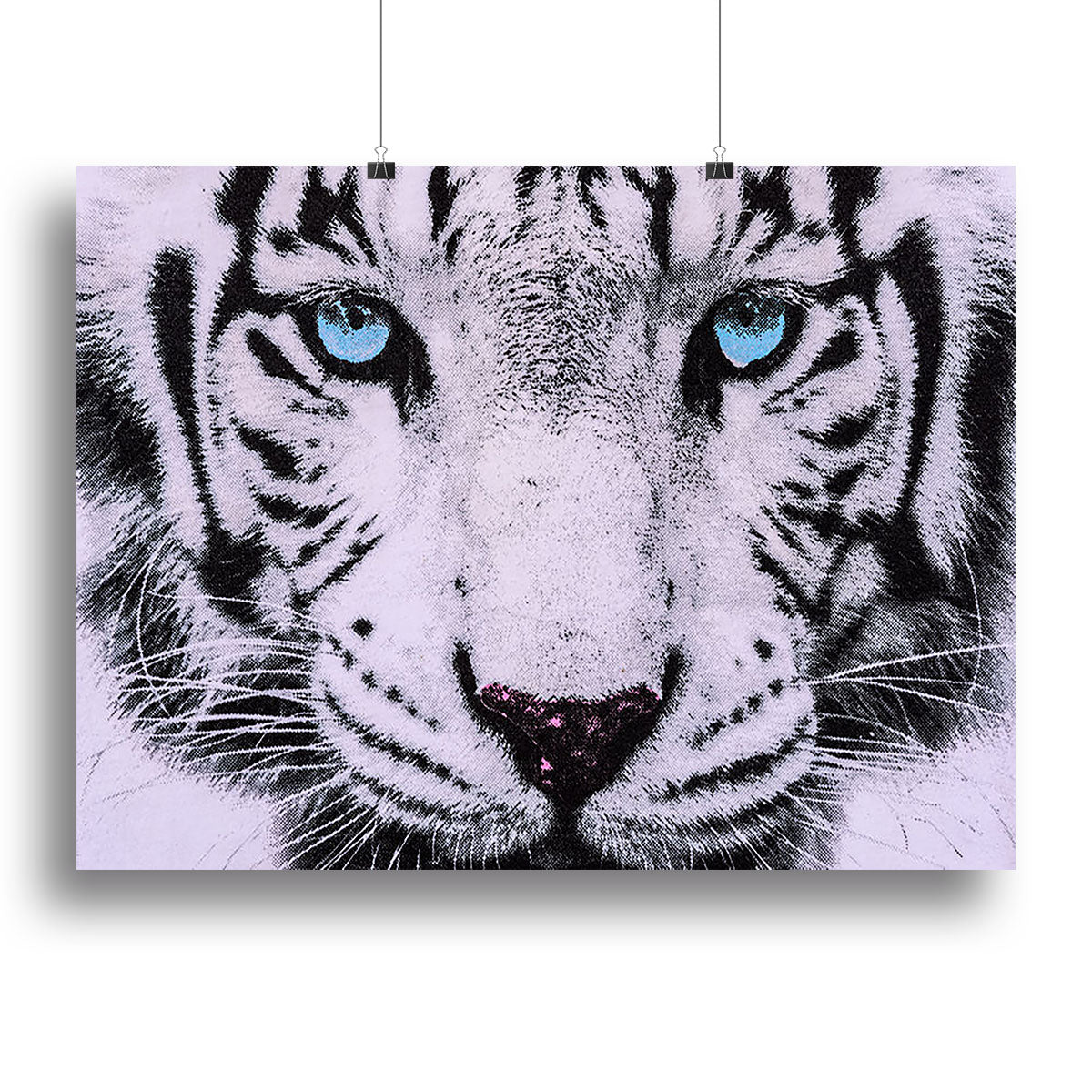 White Tiger Face Canvas Print or Poster - Canvas Art Rocks - 2
