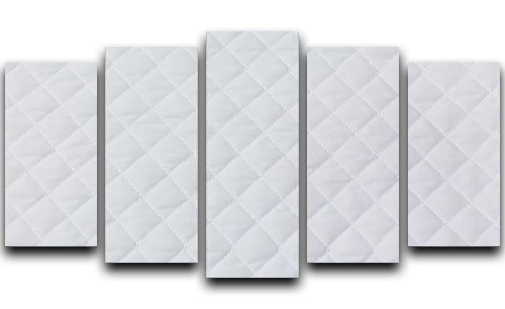 White mattress bedding 5 Split Panel Canvas  - Canvas Art Rocks - 1