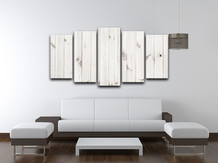 White wood texture background 5 Split Panel Canvas - Canvas Art Rocks - 3