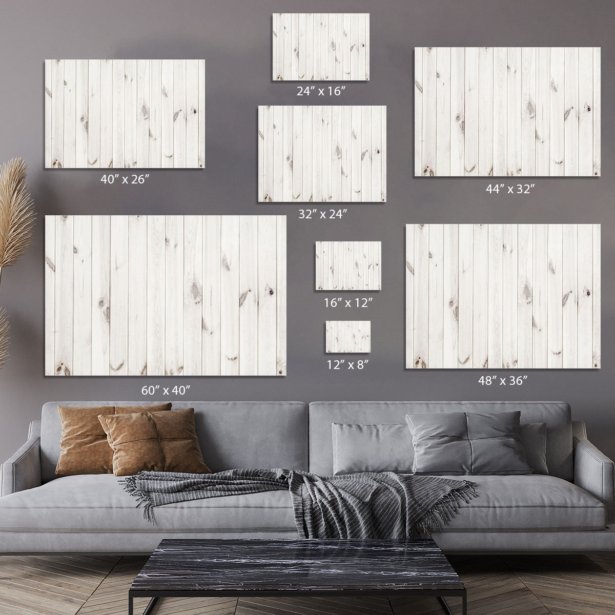 White wood texture background Canvas Print or Poster - Canvas Art Rocks - 7