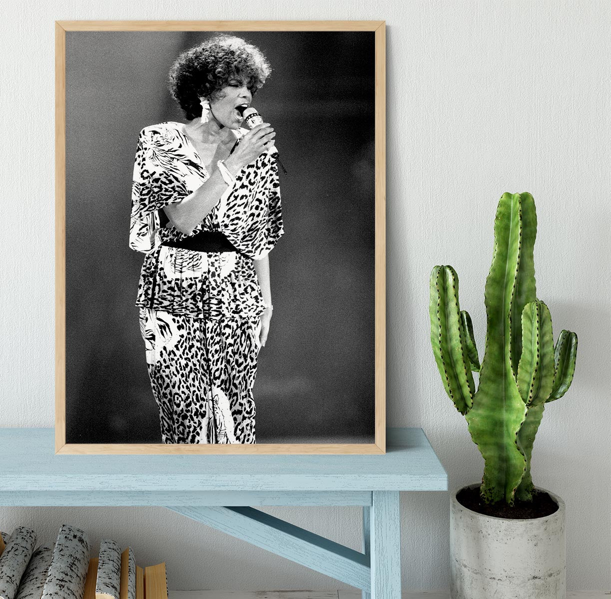 Whitney Houston on stage Framed Print - Canvas Art Rocks - 4