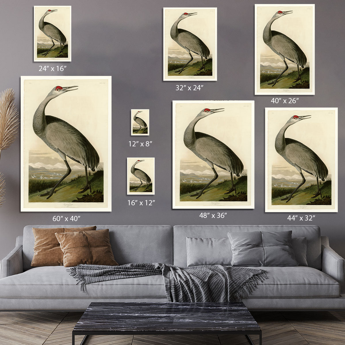 Whooping Crane by Audubon Canvas Print or Poster - Canvas Art Rocks - 7