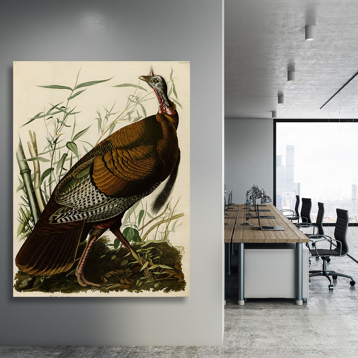 Wild Turkey by Audubon Canvas Print or Poster - Canvas Art Rocks - 3