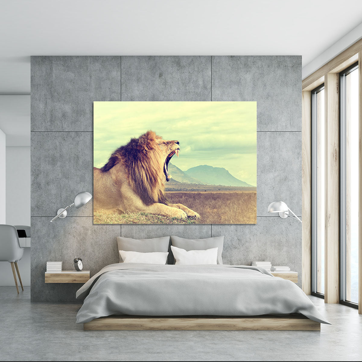 Wild african lion Canvas Print or Poster - Canvas Art Rocks - 5