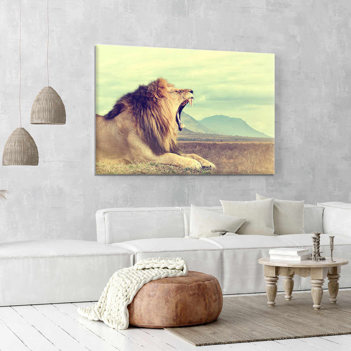 Wild african lion Canvas Print or Poster - Canvas Art Rocks - 6